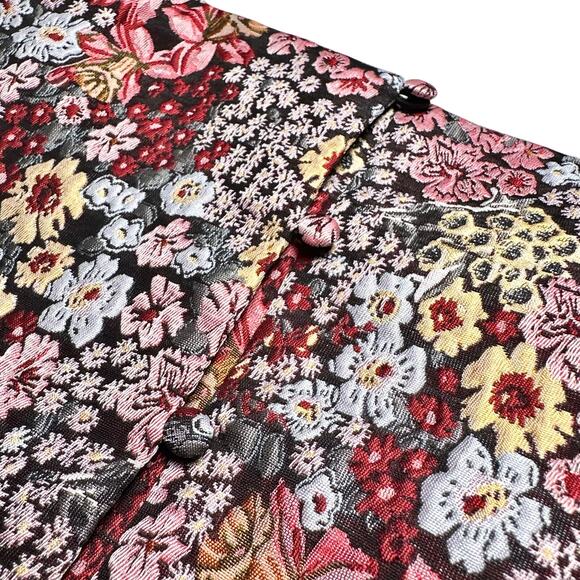 Moodie | Women | Floral Jacquard Tapestry Babydoll Crop Top | Medium - Picture 12 of 12